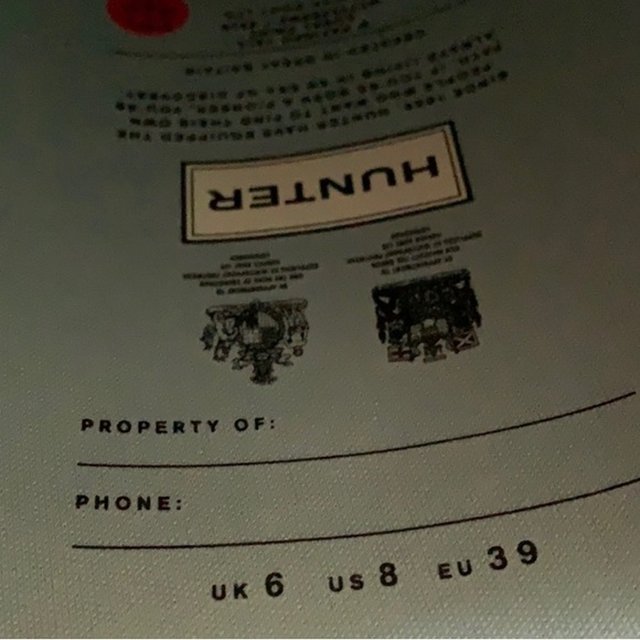 NEW Hunter Tall Coral Print Waterproof Boots 8 - Picture 11 of 12